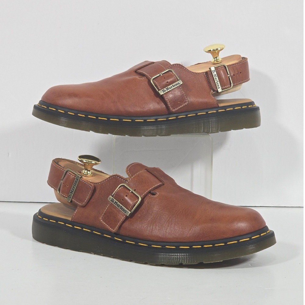Dr Martens Jorge Mules Made in England Classic Calf Leather Heritage Tan W 10